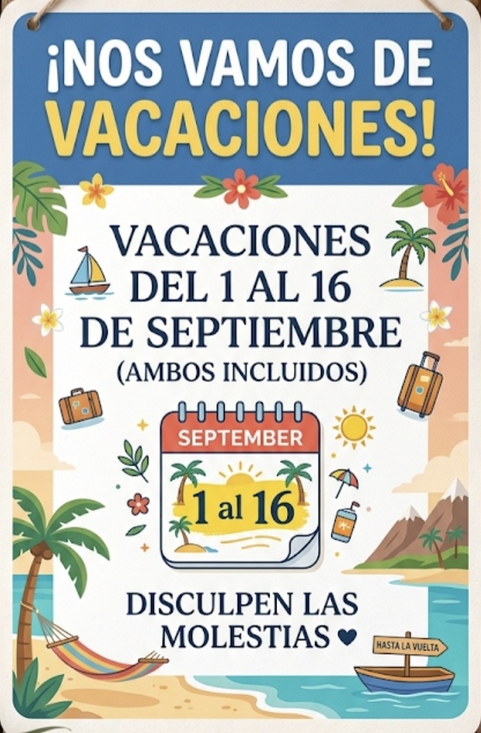 VACACIONES SEPTIEMBRE 2026